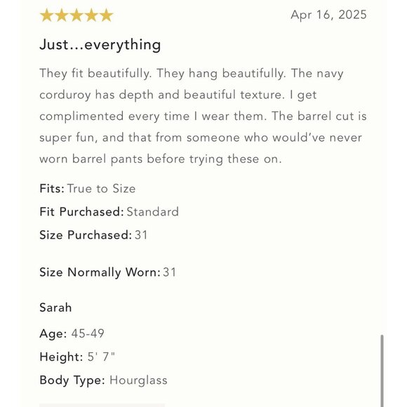 NWT Size 18W - Pilcro The Kenna Heritage barrel jeans Corduroy MOSS (US$ 148) - Picture 4 of 16